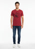 JACK & JONES MEN’S GRAPHIC CREW NECK T-SHIRT | RED