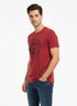 JACK & JONES MEN’S GRAPHIC CREW NECK T-SHIRT | RED
