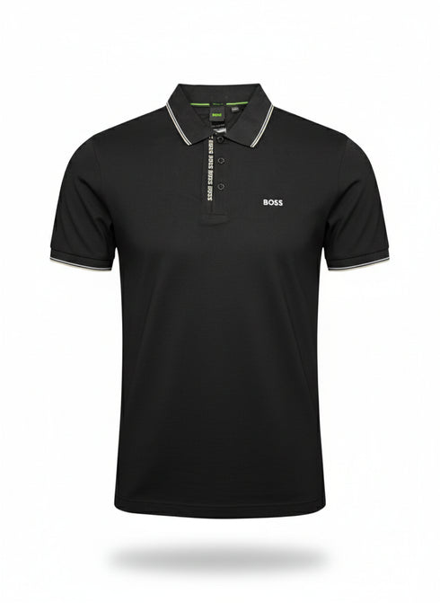 HUGO BOSS PAULE 4 PIQUE POLO SHIRT | BLACK