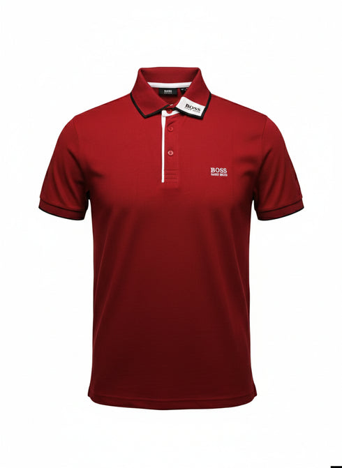 HUGO BOSS MEN’S PREMIUM POLO SHIRT | RED