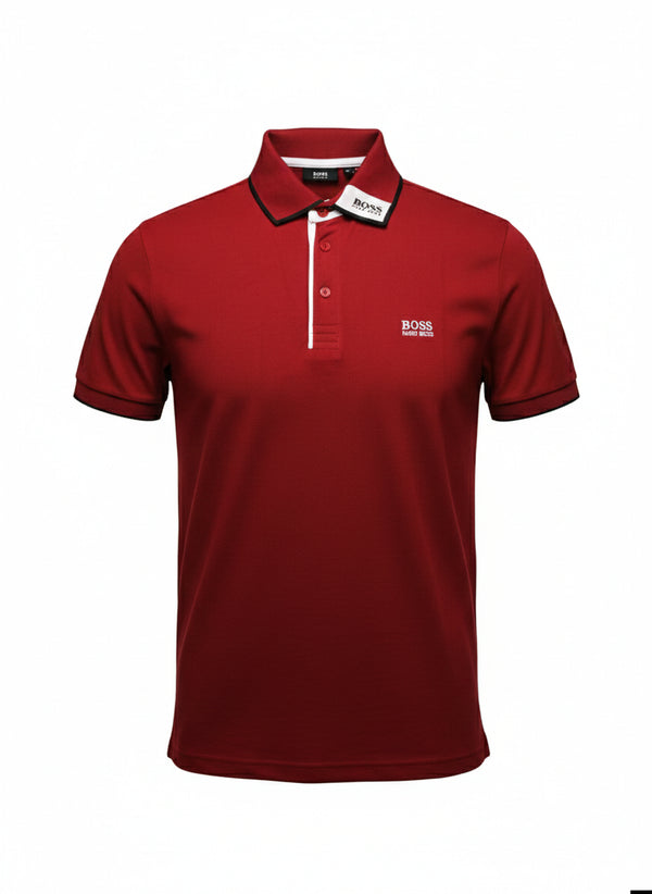 HUGO BOSS MEN’S PREMIUM POLO SHIRT | RED