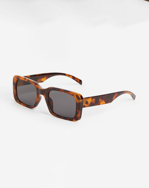H&M RECTANGULAR SUNGLASSES | BROWN/TORTOISESHELL PATTERND