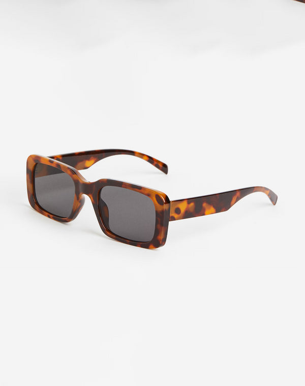 H&M RECTANGULAR SUNGLASSES | BROWN/TORTOISESHELL PATTERND