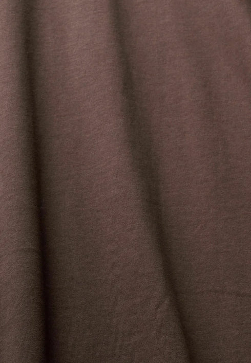 ESPRIT MEN JERSEY T-SHIRT WITH FRONT PRINT | DARK BROWN