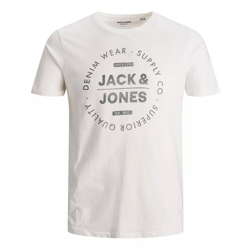 JACK & JONES MEN'S O-NECK T-SHIRT | WHITE