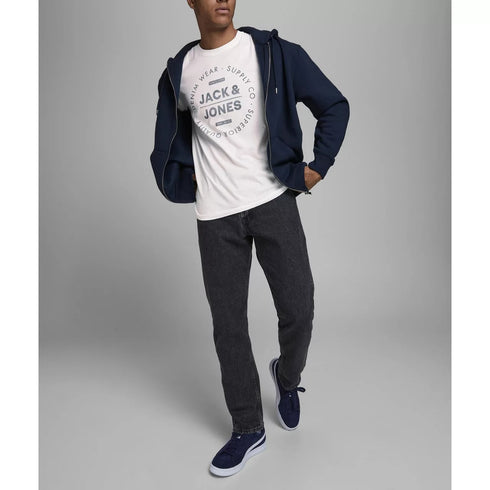 JACK & JONES MEN'S O-NECK T-SHIRT | WHITE