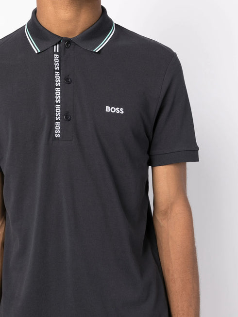 HUGO BOSS PAULE 4 PIQUE POLO SHIRT | BLACK