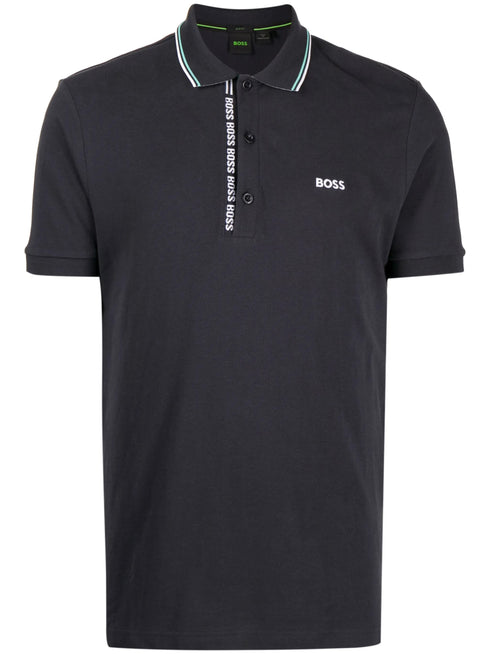 HUGO BOSS PAULE 4 PIQUE POLO SHIRT | BLACK
