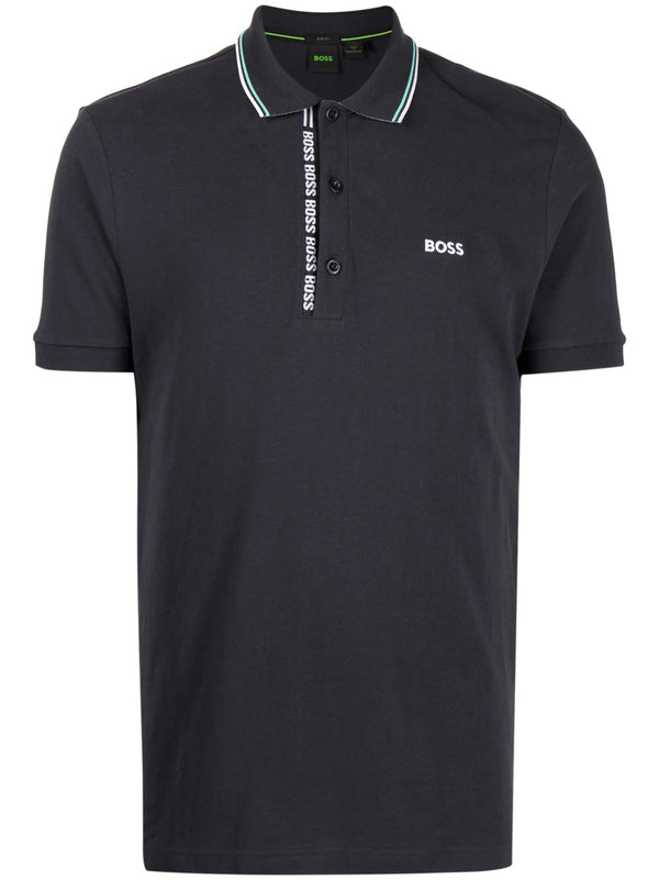 HUGO BOSS PAULE 4 PIQUE POLO SHIRT | BLACK
