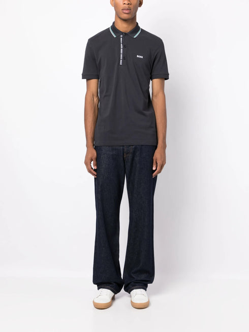 HUGO BOSS PAULE 4 PIQUE POLO SHIRT | BLACK