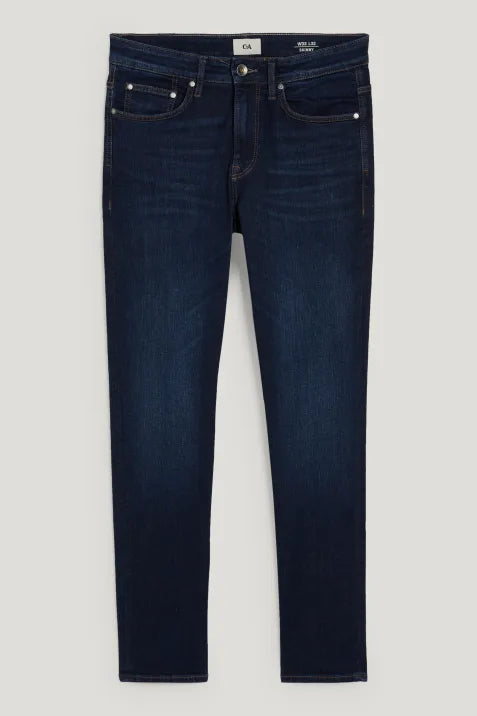 C&A MENS SKINNY JEANS-DARK BLUE