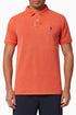 POLO RALPH LAUREN THE ICONIC CUSTOM SLIM FIT MESH POLO | COLLEGE ORANGE
