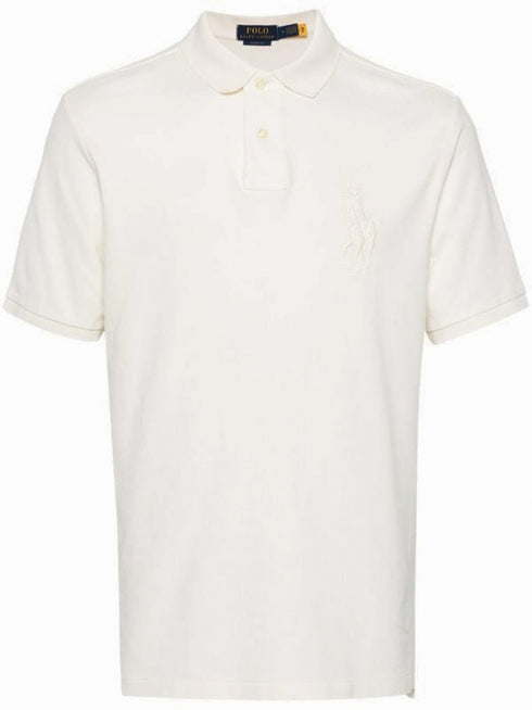 RALPH LAUREN - CLASSIC SLIM FIT BIG PONY MESH POLO SHIRT | WHITE