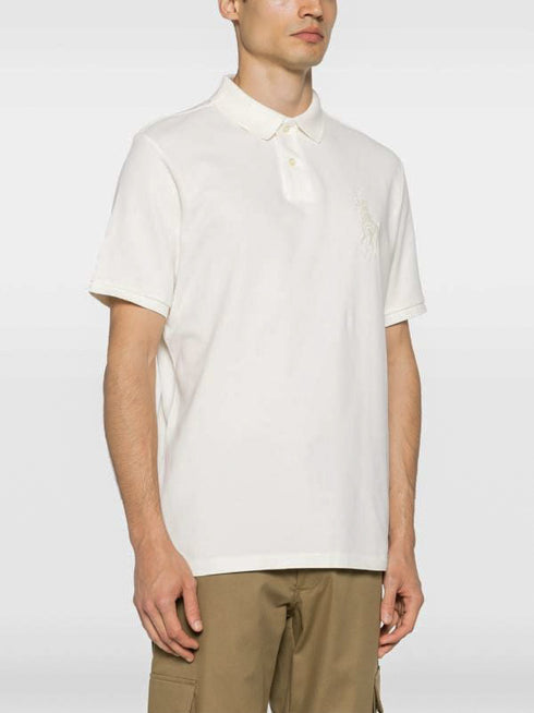 RALPH LAUREN - CLASSIC SLIM FIT BIG PONY MESH POLO SHIRT | WHITE