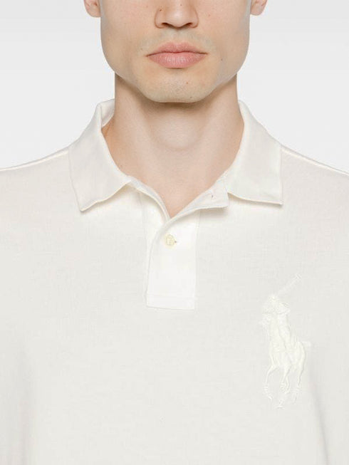 RALPH LAUREN - CLASSIC SLIM FIT BIG PONY MESH POLO SHIRT | WHITE