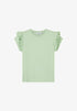 CONBIPEL WITH RUFFLES - BASIC T- SHIRT | LIGHT GREEN
