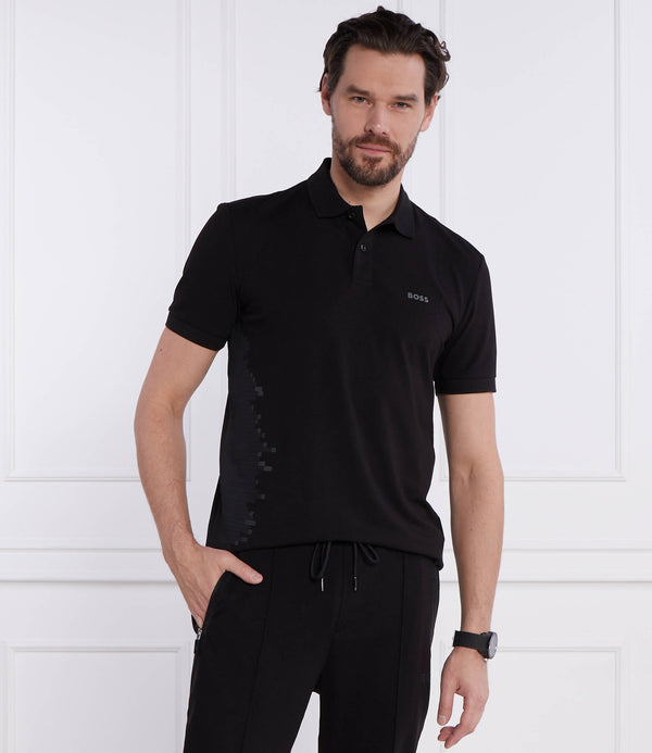 HUGO BOSS REGULAR-FIT SHORT SLEEVE COTTON PIQUE POLO SHIRT | BLACK