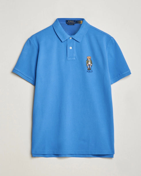 RALPH LAUREN - SLIM FIT HERITAGE BEAR POLO SHIRT | BLUE