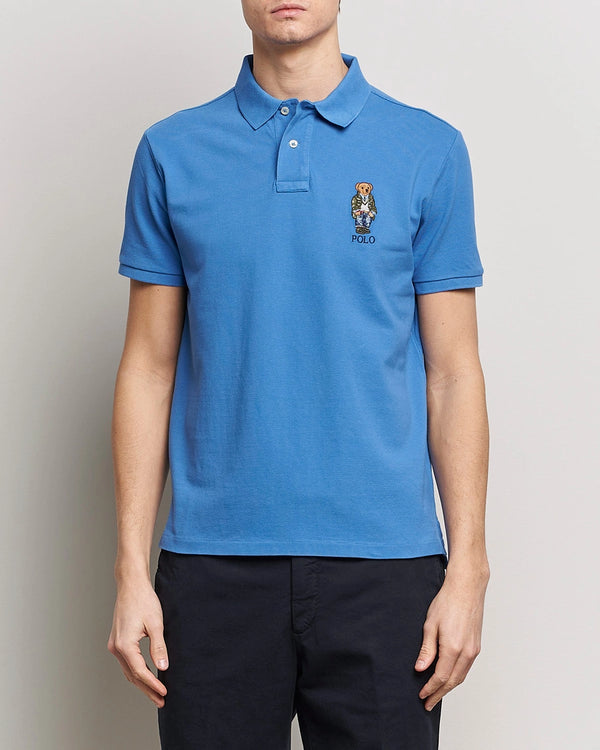 RALPH LAUREN - SLIM FIT HERITAGE BEAR POLO SHIRT | BLUE