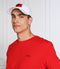 HUGO BOSS COTTON-TWILL CAP WITH RED LOGO LABEL | WHITE