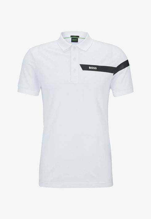 HUGO BOSS PAULE SLIM FIT POLO | WHITE