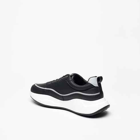 Lee Cooper Mens Textured Sneakers With Lace-Up Closure