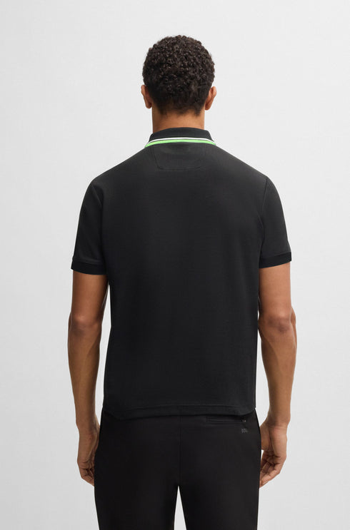 HUGO BOSS POLO SHIRT WITH EMBROIDERED LOGO | NAVY BLUE