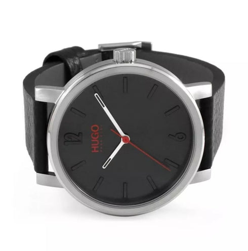 HUGO BOSS Men’s Rase Watch – Black Leather Strap, Luxury Analog Watch