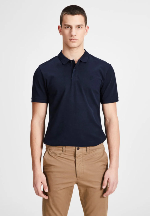 JACK & JONES PLAIN POLO | DARK BLUE
