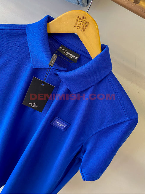 DOLCE & GABBANA MEN SLIM FIT CLASSIC POLO SHIRT | BLUE