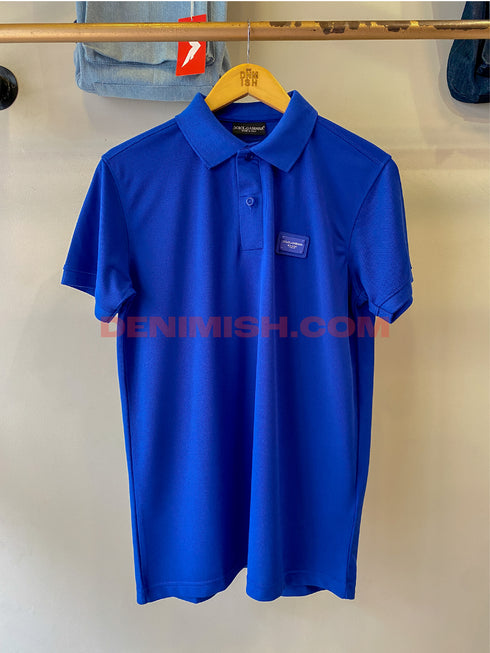 DOLCE & GABBANA MEN SLIM FIT CLASSIC POLO SHIRT | BLUE