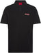 HUGO BOSS COTTON - PIQUE POLO SHIRT WITH LOGO PRINT | BLACK
