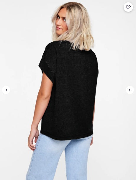 SMOG WOMEN'S PREMIUM COTTON T-SHIRT REGULAR FIT| BLACK