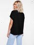 SMOG WOMEN'S PREMIUM COTTON T-SHIRT REGULAR FIT| BLACK