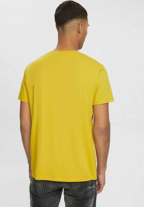 ESPRIT MEN T-SHIRT PRINT REGULER | DUSTY YELLOW