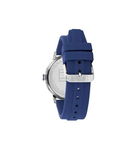 TOMMY HILFIGER MEN'S BLUE DIAL BLUE SILICONE WATCH