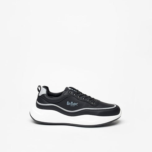 Lee Cooper Mens Textured Sneakers With Lace-Up Closure