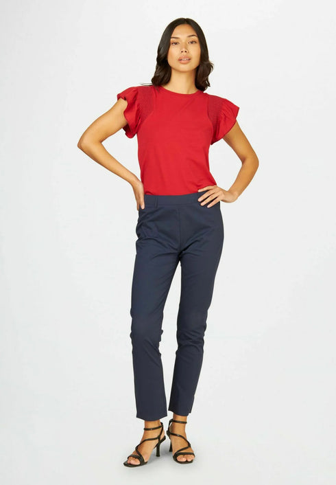 CONBIPEL SMOCK STICH - PRINT T- SHIRT | RED