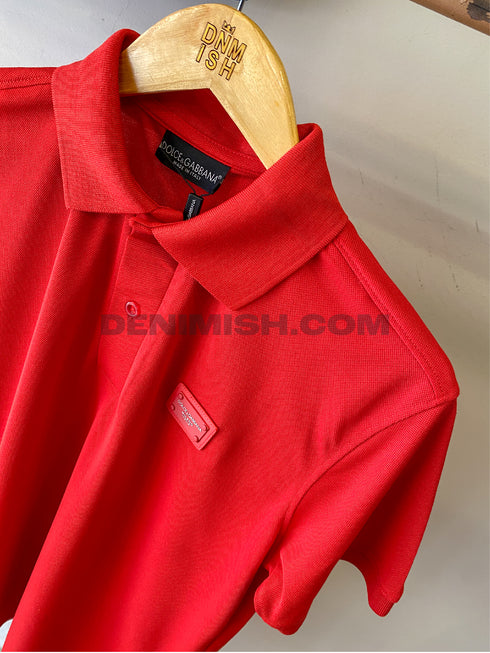DOLCE & GABBANA MEN SLIM FIT CLASSIC POLO SHIRT | RED
