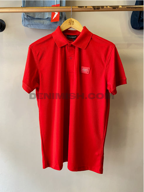 DOLCE & GABBANA MEN SLIM FIT CLASSIC POLO SHIRT | RED