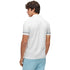 HUGO BOSS LOGOS COTTON PIQUE JACUARD POLO SHIRT | WHITE
