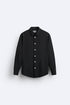ZARA MENS PREMIUM COTTON SHIRT | BLACK