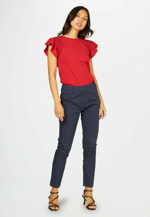 CONBIPEL SMOCK STICH - PRINT T- SHIRT | RED