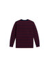 ANERKJENDT MENS STRIPED LONG SLEEVE T-SHIRT – NAVY & MAROON