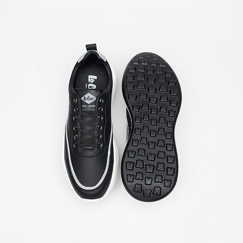 Lee Cooper Mens Textured Sneakers With Lace-Up Closure