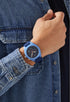 Armani Exchange Sync Chronograph Blue Silicone Watch