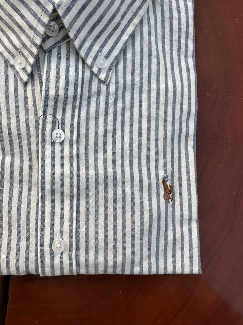 POLO RALPH LAUREN SLIM FIT COTTON LINEN SHIRT | WHITE