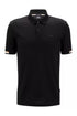 HUGO BOSS REGULAR-FIT POLO SHIRT WITH EMBROIDERED LOGO | BLACK