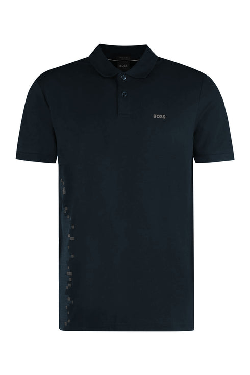 HUGO BOSS SHORT SLEEVE COTTON PIQUE POLO SHIRT | DARK BLUE