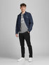 JACK & JONES MEN'S GRAPHIC SLIM FIT CREW NECK T-SHIRT | GREY